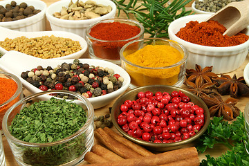 Image showing Spices and herbs