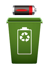 Image showing Recycle battery