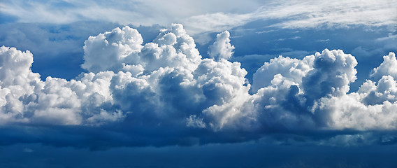 Image showing Large cumulus cloud - a panoramic photo