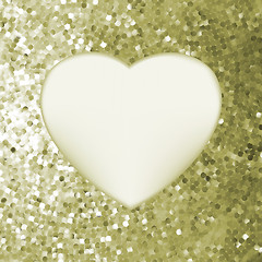 Image showing Elegant mosaic glowing heart background. EPS 8