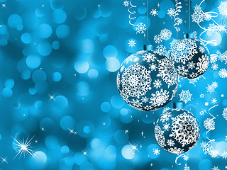 Image showing Elegant Christmas card with balls. EPS 8