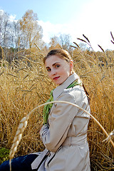 Image showing Autumn portrait in the ears.