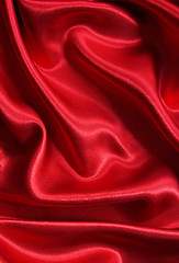 Image showing Smooth elegant red silk can use as background Smooth elegant red