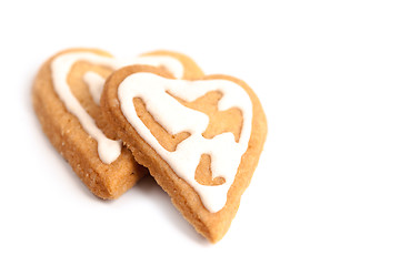 Image showing two valentine cookies 