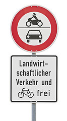 Image showing traffic sign: no drive through (clipping path included)