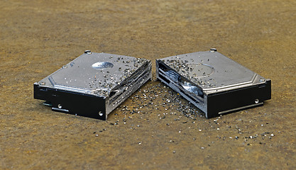 Image showing split hard disk