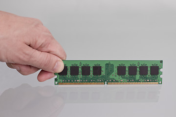 Image showing memory module in human hand