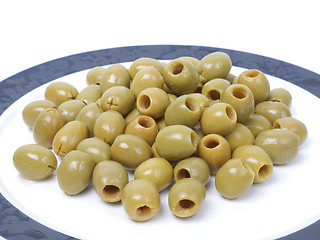 Image showing Green olives