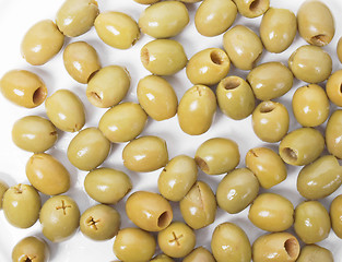 Image showing Green olives