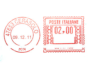 Image showing Postage meter stamp