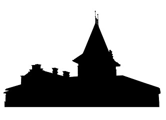 Image showing Silhouette of mansion