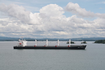 Image showing cargo ship panama canal