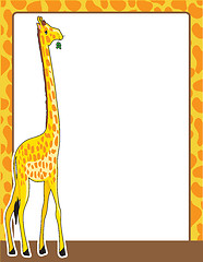 Image showing Giraffe Border