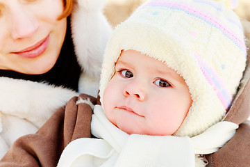 Image showing Mother with baby outdoor