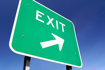 Image showing Exit road sign