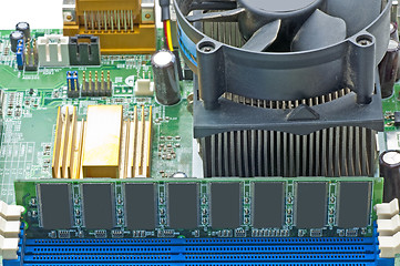 Image showing computer motherboard random access memory