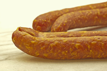 Image showing smoked sausage of the Black Forest