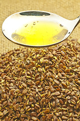 Image showing linseed oil