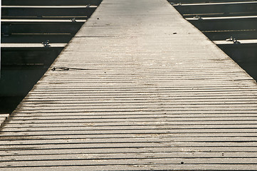 Image showing closeup of a footbridge 