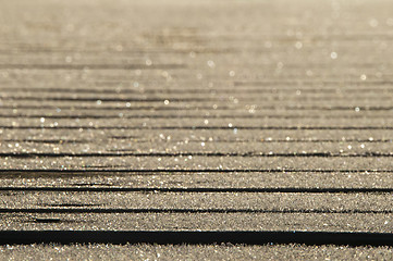 Image showing footbridge with ice crystals