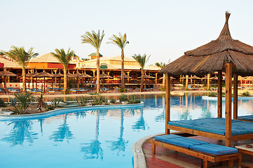 Image showing Egyptian Hotel resort background