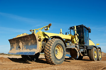 Image showing road grader bulldozer