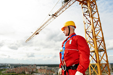 Image showing builder worker at construction site