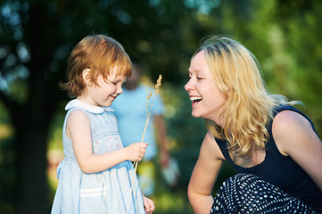 Image showing mother and child outdoors