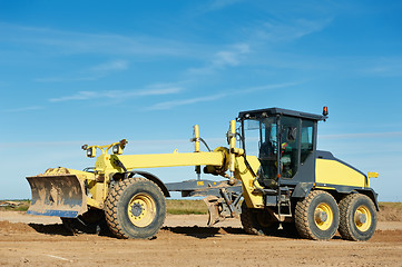 Image showing road grader bulldozer