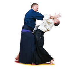 Image showing Sparring of two jujitsu fighters