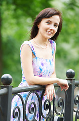 Image showing Beautiful smiling girl outdoors