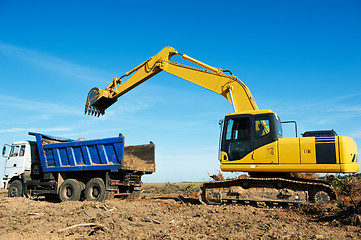 Image showing excavator loader at work