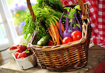 Image showing Basket with Vegetables