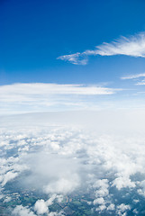 Image showing Above the clouds