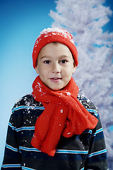 Image showing little winter boy