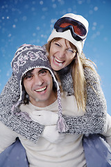 Image showing happy winter couple