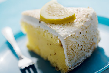 Image showing slice of lemon pie