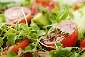 Image showing closeup of salad