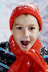 Image showing boy in the snow