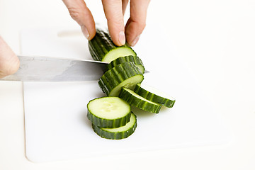 Image showing Sliced Cucumber