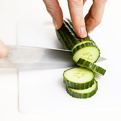 Image showing Sliced Cucumber