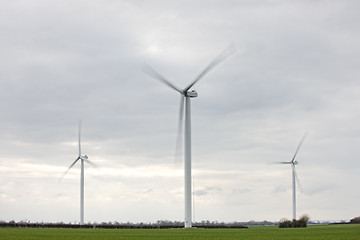 Image showing Turbines at a windfarm