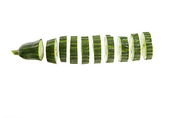 Image showing Sliced Cucumber