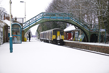 Image showing train in the snow