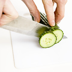 Image showing Sliced Cucumber