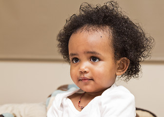 Image showing Curious baby girl