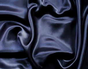 Image showing Smooth elegant black silk can use as background 