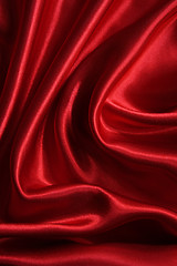 Image showing Smooth elegant red silk can use as background 