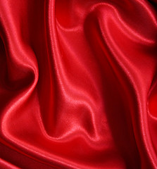 Image showing Smooth elegant red silk can use as background Smooth elegant red