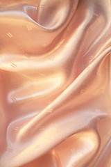 Image showing Smooth elegant pink silk as background